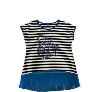 Girl's Youth Miss Understood Striped Short Sleeve Top Size XL
